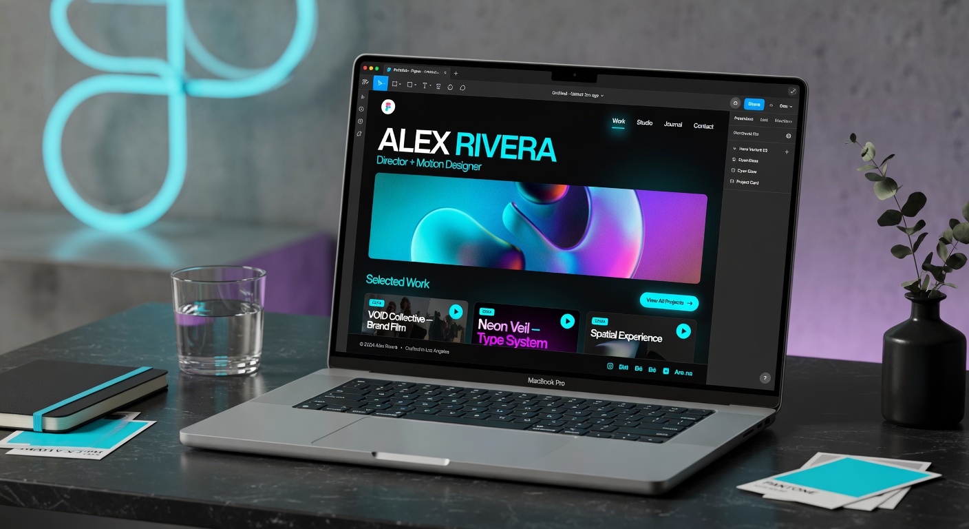 Modern Figma UI design example from student projects